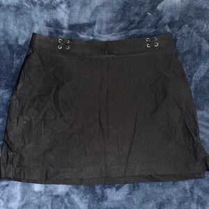 Black Lace-Up Women's Skirt